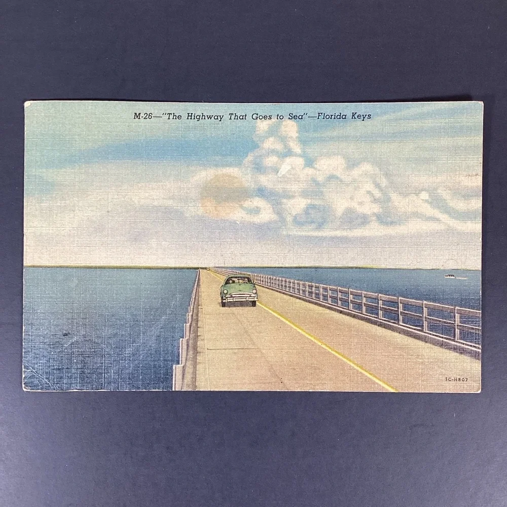 Vtg Florida 1950s Linen Postcard Lot of 7 Keys, Daytona, Miami Beach, Lake Worth